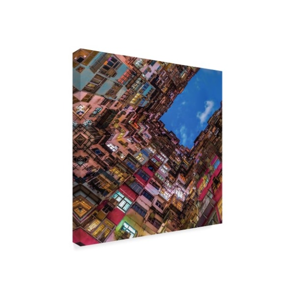Andreas Agazzi 'Look Up Pink Blue' Canvas Art,14x14